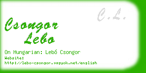 csongor lebo business card